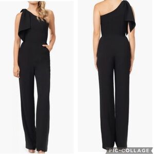 Dress the Population Black One-Shoulder Jumpsuit